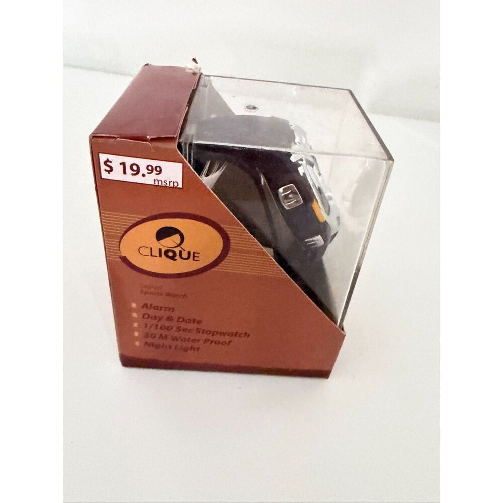 Clique Digital sports watch black New in original packaging
